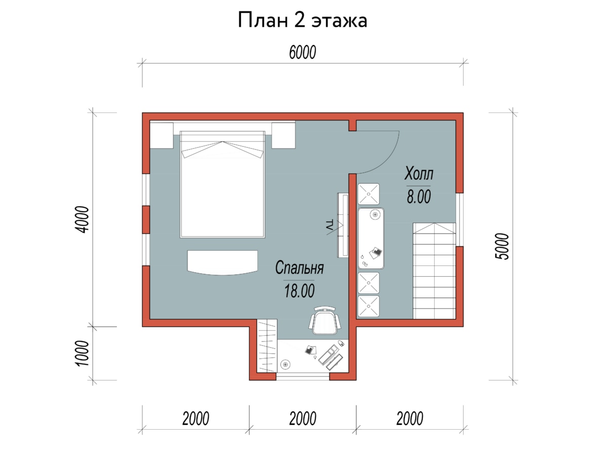 План 2 этажа