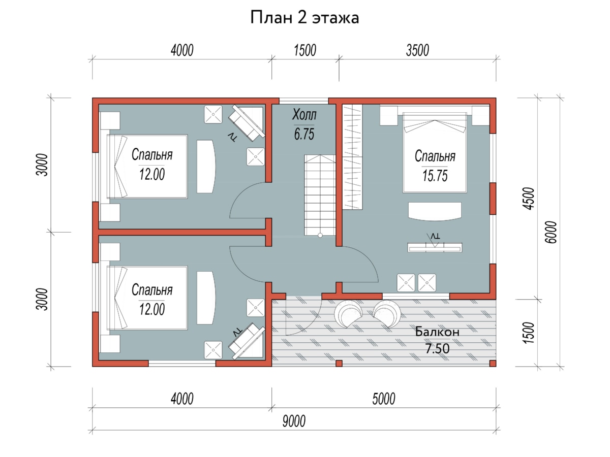 План 2 этажа