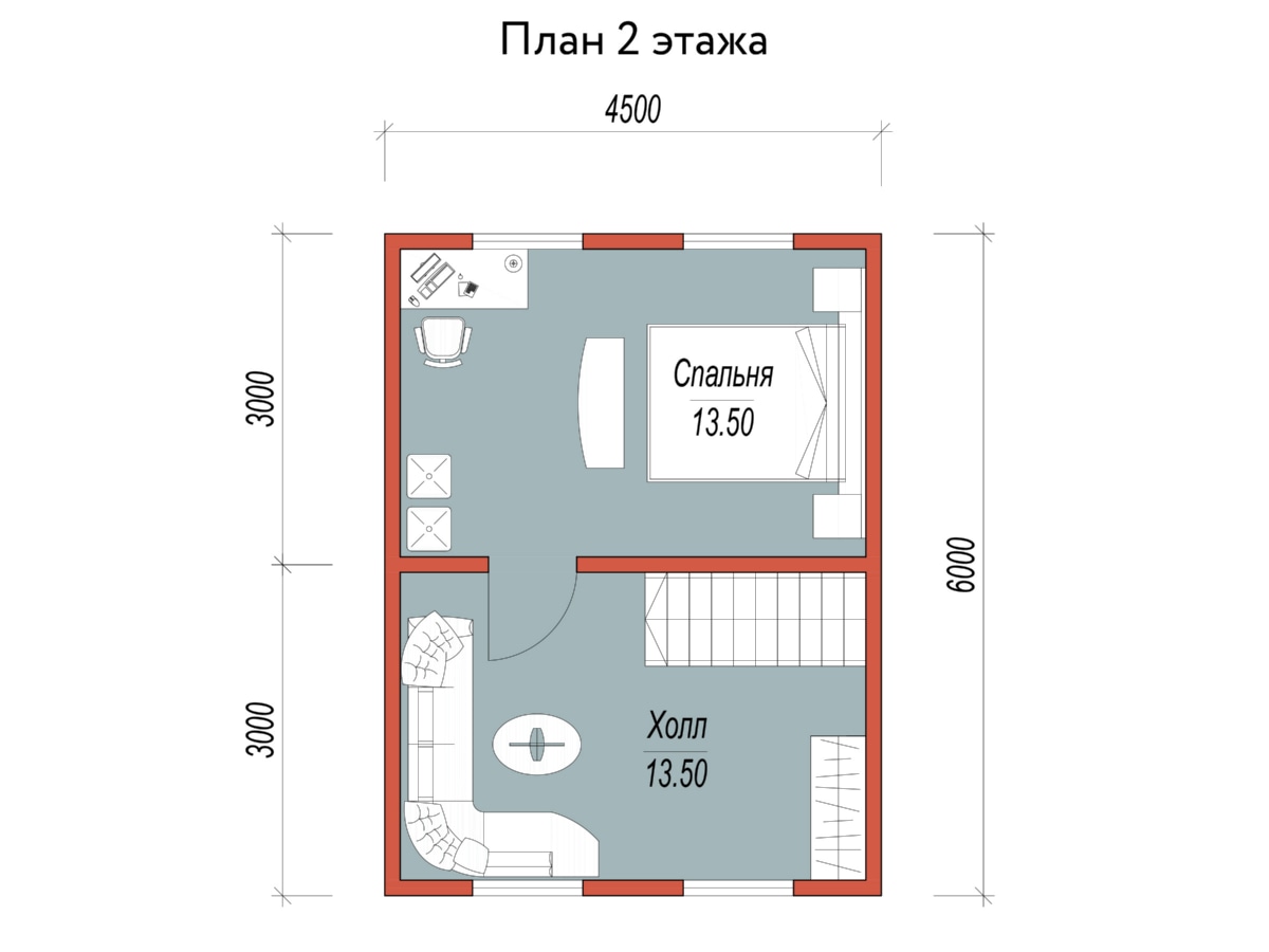 План 2 этажа