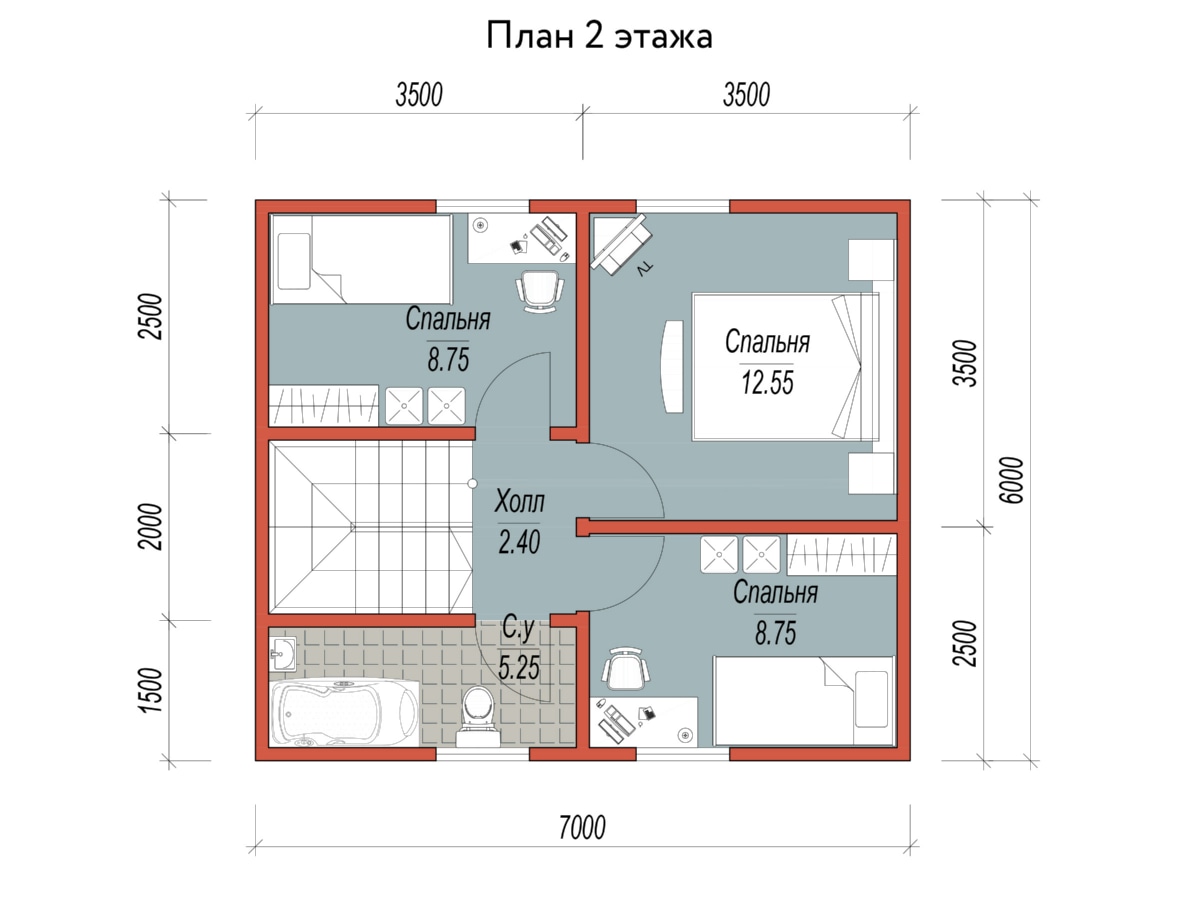 План 2 этажа