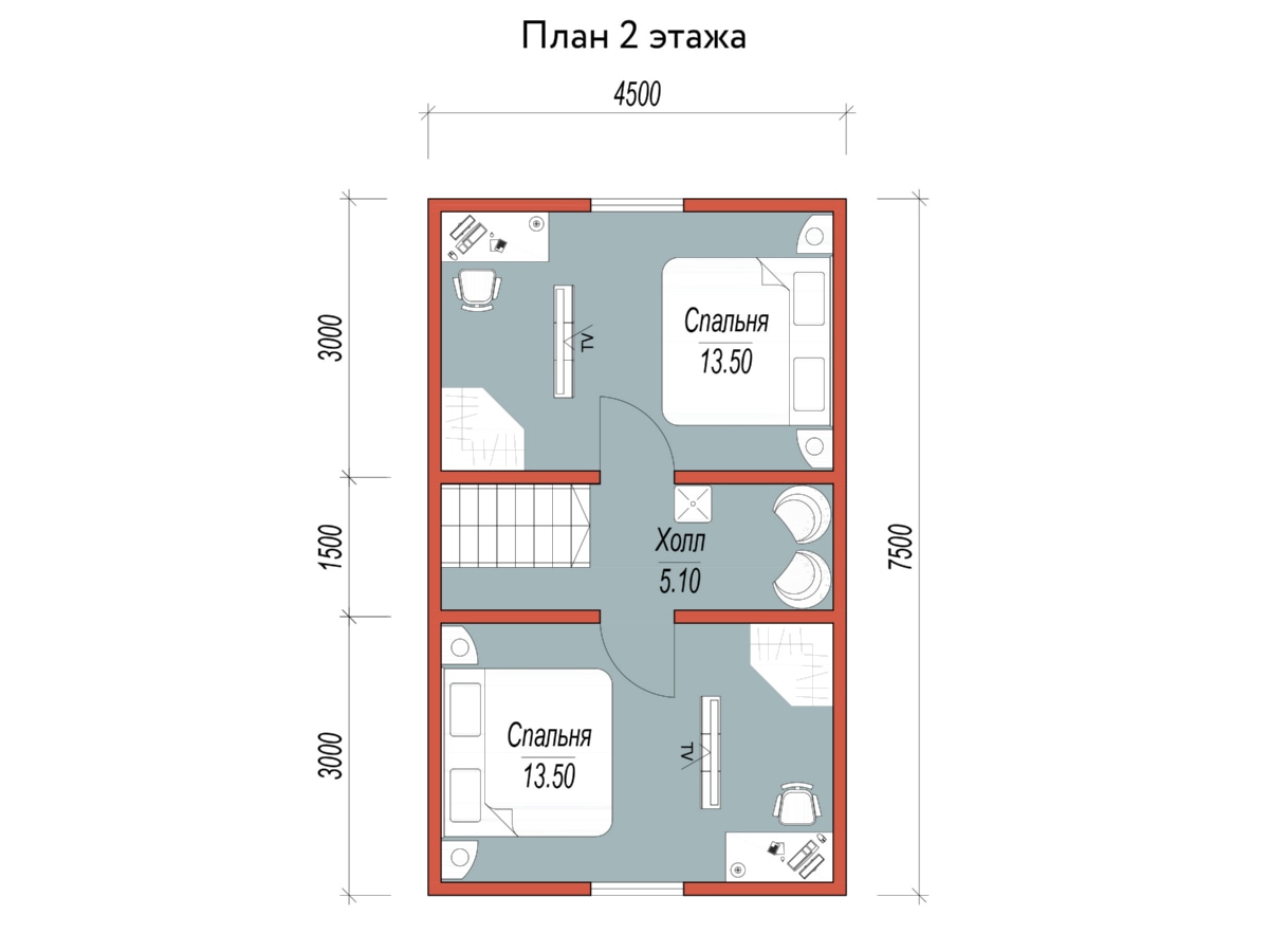 План 2 этажа