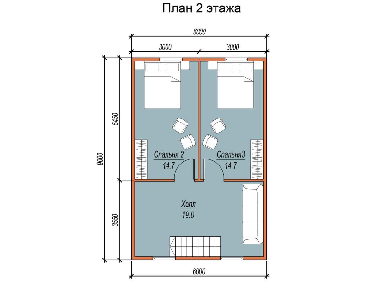 План 2 этажа