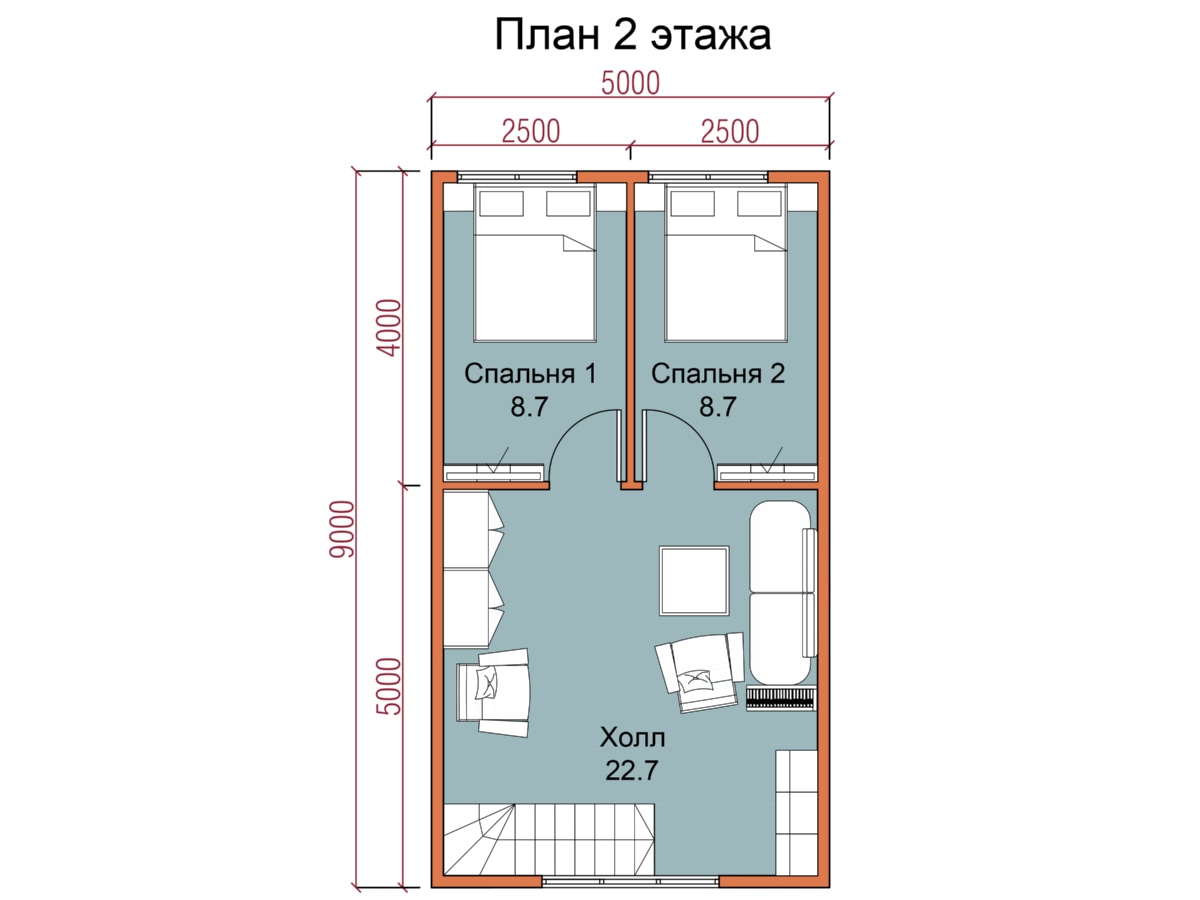 План 2 этажа
