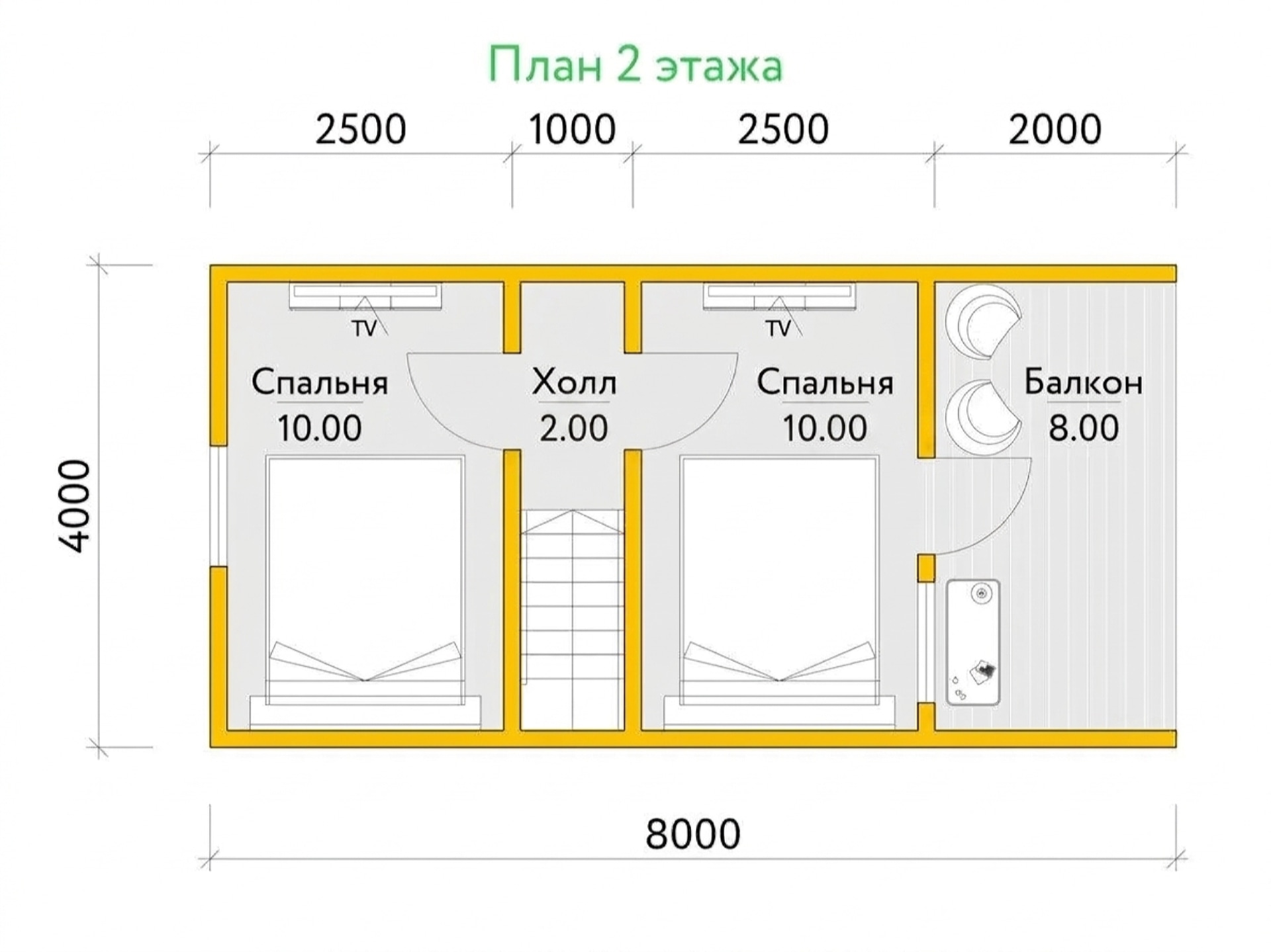 План 2 этажа